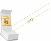 ZŁOTY ŁAŃCUSZEK KLASYCZNY ANKIER 45 CM UNISEKS NA CHRZEST KOMUNIĘ + GRAWER