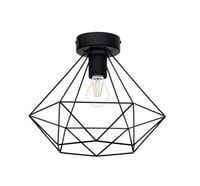 LAMPA SUFITOWA INDUST E27 60W CZARNA NOWOCZESNA