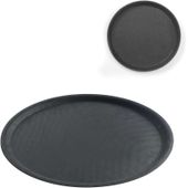 taca kelnerska antypoślizgowa okrągła śr. 28cm - czarna