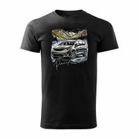 Koszulka samochodowa z samochodem Chrysler Pacifica męska czarna REGULAR XL