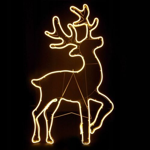 Lampki Zewnętrzne Dekoracja Ozdoba Świąteczne Renifer LED Neon Biały IP44 na Arena.pl