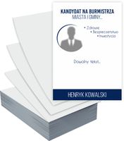 Ulotki A6 wyborcze 1000 szt WYBORY NA BURMISTRZA GMINY MIASTA + PROJEKT