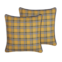 Zestaw 2 poduszek dekoracyjnych w kratę 45 x 45 cm wielokolorowy DICENTRA