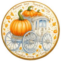 CIASTKO LUKROWANE PUMPKIN PRINCESS ROZ.XL KOŁO JESIEŃ RĘCZNIE ROBIONE