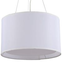 Abażurowa lampa wisząca MILK LP-021/4P WH Light Prestige minimalistyczna oprawa zwis okrągły biały