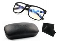 OKULARY DO KOMPUTERA Z FILTREM BLUE LIGHT ZERÓWKI Męskie Etui Ściereczka