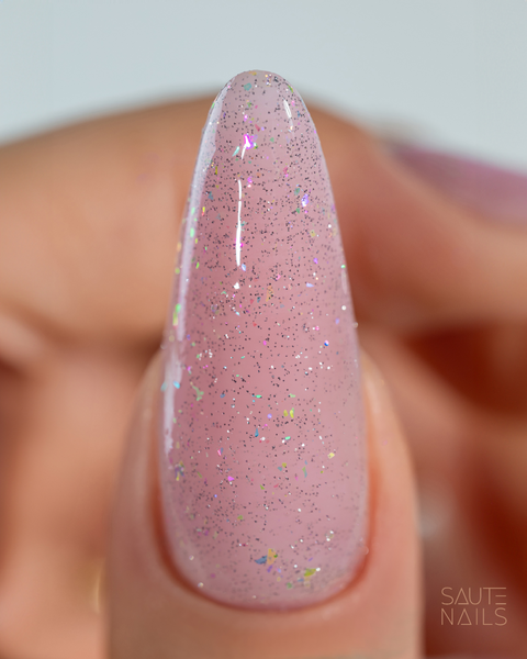 SAUTE NAILS Top hybrydowy SILVER FLASH TOP NO WIPE - 8ml zdjęcie 3