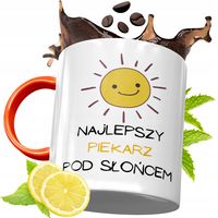 Kubek Pomarańczowy Dla Piekarza Prezent Z Nadrukiem Ze Zdjęciem