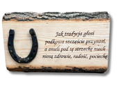 Prezent na parapetówkę jak tradycja głosi nowy dom deska z podkową