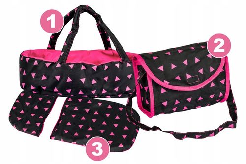 WÓZEK DLA LALEK GŁĘBOKI SPACERÓWKA GONDOLA 3w1 KINDERPLAY TORBA POŚCIEL na Arena.pl