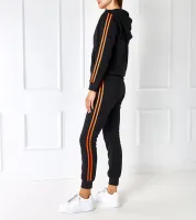 Czarny komplet z pomarańczowymi paskami Celia XL/2XL