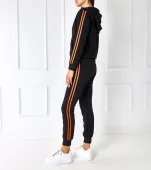 Czarny komplet z pomarańczowymi paskami Celia XL/2XL