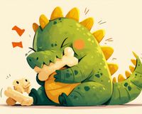 Plakat 50x40cm Uroczy Dinozaur