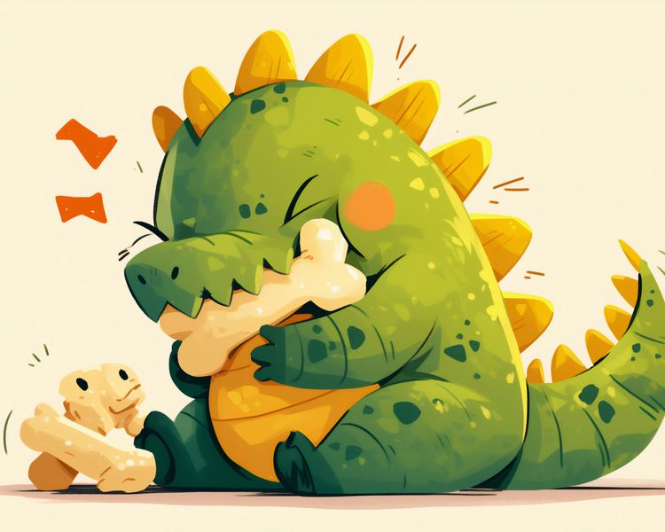 Plakat 50x40cm Uroczy Dinozaur zdjęcie 1
