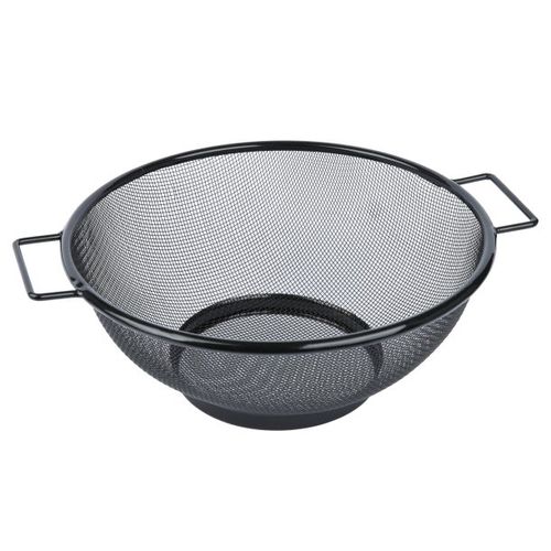 Cedzak z rączkami durszlak Blackline 24,5 x 9,6 cm stal nierdzewna czarny na Arena.pl