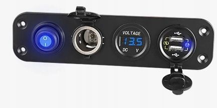 WOLTOMIERZ MIERNIK ŁADOWARKA USB GNIAZDO 12V WŁĄCZ zdjęcie 1
