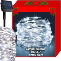lampki solarne choinkowe 100 LED wew/zew druciki | 11395