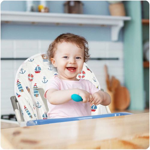 Krzesełko do karmienia Eldo biało-niebieski na Arena.pl