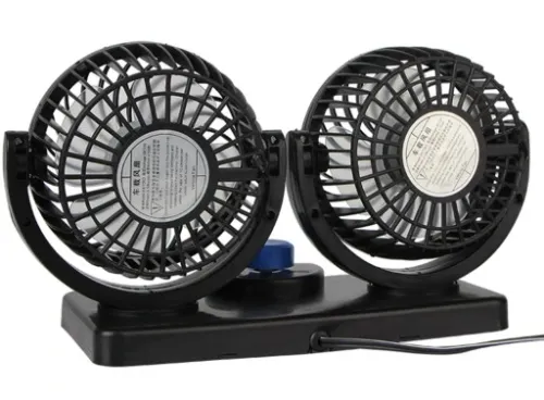 MOCNY WIATRAK WENTYLATOR SAMOCHODOWY PODWÓJNY 12V na Arena.pl