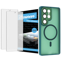 Folia do Samsung Galaxy S25 Ultra ochronna + MagSafe ETUI zielone TPU