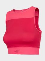 4F Top treningowy Crop Top TSDF015 XS, ciemna czerwień