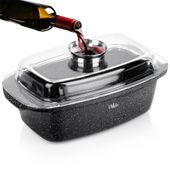 Brytfanna Granitowa Brytfanka Garnek Pokrywka do Pieczenia Piekarnika 5,4L