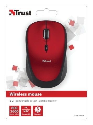 Trust Yvi Wireless Mouse - red na Arena.pl