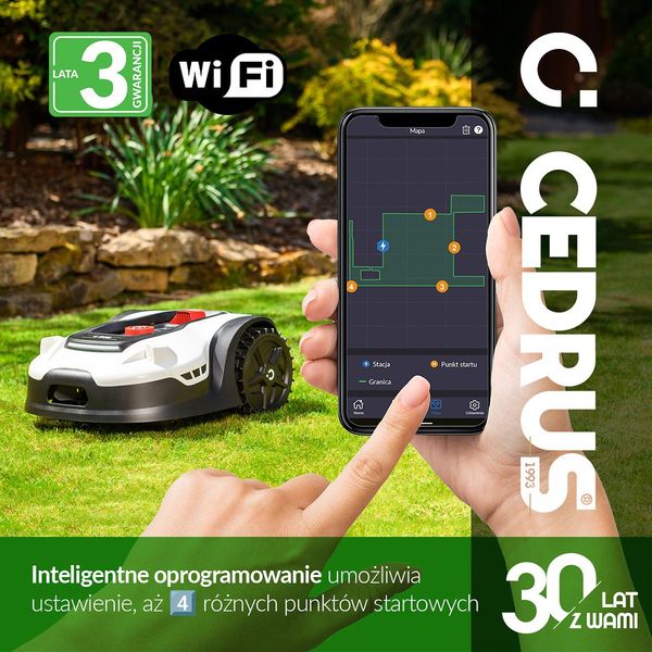 CEDRUS M6+ ROBOT KOSZĄCY KOSIARKA AUTOMATYCZNA DO TRAWY C-MOW 600m2 - OFICJALNY DYSTRYBUTOR - AUTORYZOWANY DEALER CEDRUS zdjęcie 20
