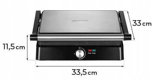 OPIEKACZ ELEKTRYCZNY GRILL ROZKŁADANY 2200W MOZANO na Arena.pl