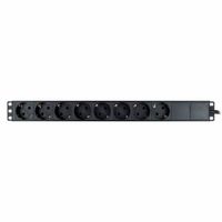 Listwa zasilająca power RACK 1U 8 gniazd z tyłu 2m włącznik