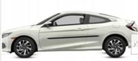 Honda Civic - Listwy CZARNE Boczne Drzwi