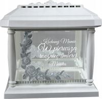 LAMPION ZNICZ KAPLICZKA grawerem rocznica śmierci