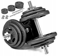 HANTLE ŻELIWNE regulowane 2x20KG SAPPHIRE zestaw HANTLI gryfy