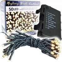 LAMPKI CHOINKOWE NA BATERIE 50 LED FUNKCJE TIMER