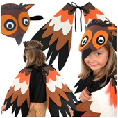 Strój kostium przebranie sowa bal jesieni halloween skrzydła maska karnawał