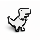 Dinosaur | 4 cm | Metal | Pop Culture Przypinka | Google Chrome