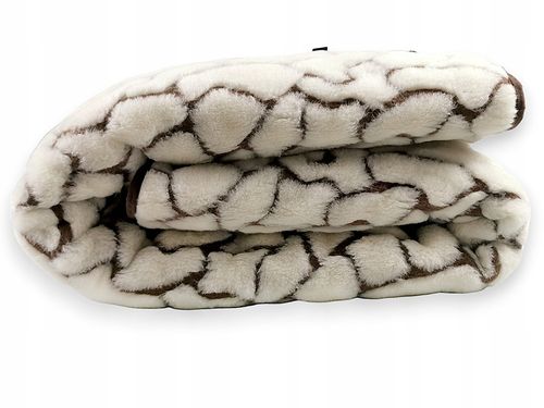 KOŁDRA WEŁNIANA 200x200 KASZMIR GIULIA WOOLMARK KK3 ECRU INDYGOSKLEP na Arena.pl