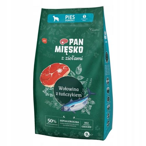 Pan Mięsko z Ziołami karma sucha dla psa WOŁOWINA TUŃCZYK małe rasy na Arena.pl