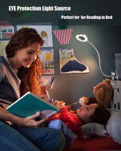 Lampka do czytania LED 7W zaciskowa srebrna na Arena.pl