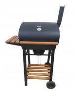 GRILL WĘGLOWY DEKRAFT BECZKA Z RUSZTEM ŻELIWNYM, DREWNO,KOMIN