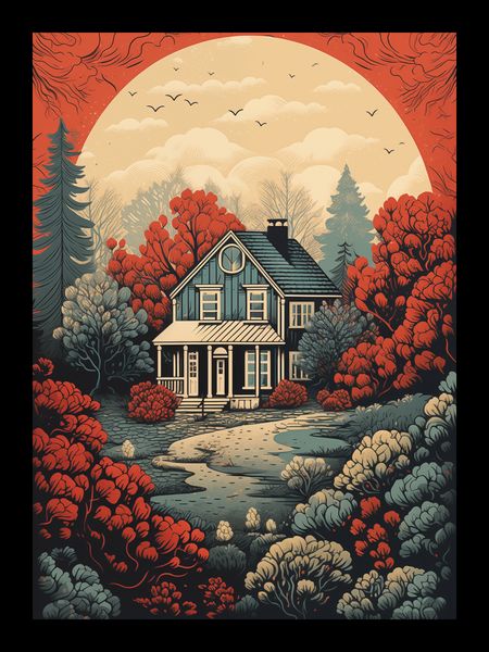 Plakat 13x18cm Idylla Rustykalna zdjęcie 2