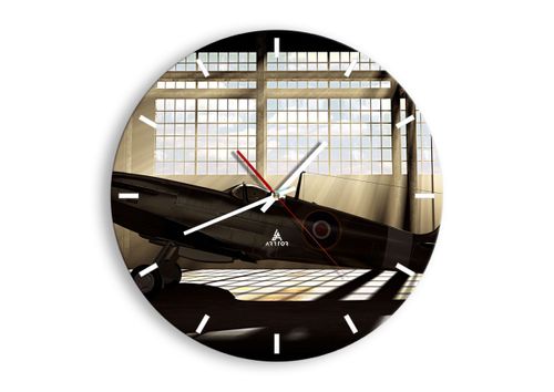 Zegar Ścienny - Samolot Hangar - 40X40 Cm - C3Ar40X40-2969 na Arena.pl