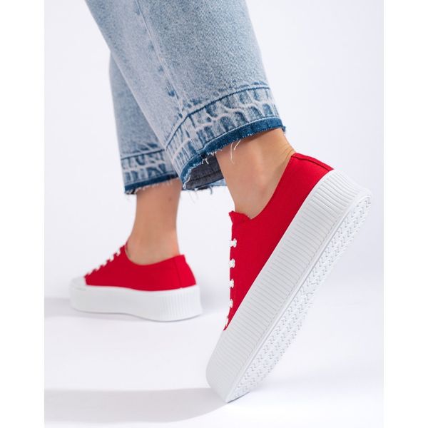 Czerwone trampki na platformie r.37 zdjęcie 3