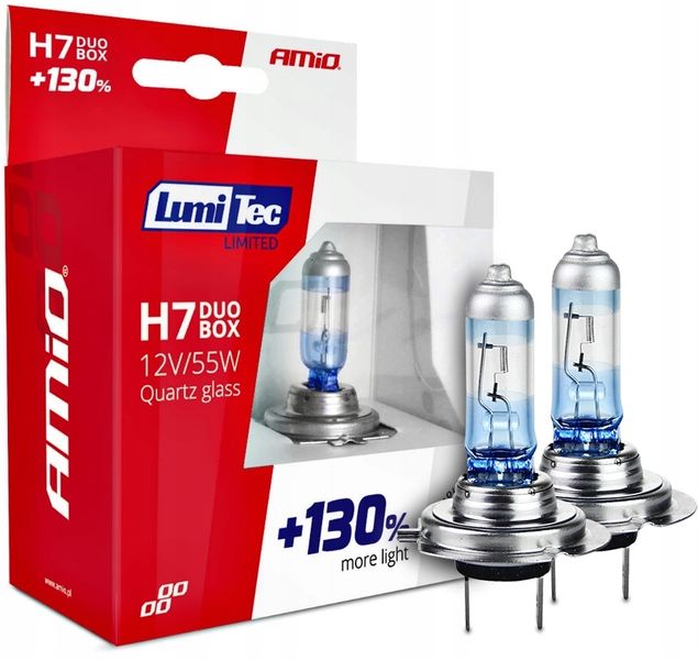 ŻARÓWKI H7 +130% AMIO zdjęcie 1