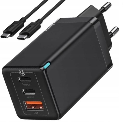 Ladowarka Baseus GaN5 pro 65W EU Kabel USB-C 1m (black) na Arena.pl