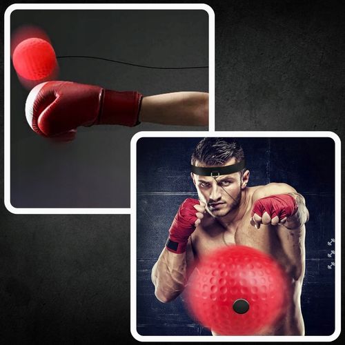 3x PIŁKA REFLEKSOWA REFLEKSÓWKA OPASKA NA GŁOWĘ ZESTAW BOKSERSKI TRENINGOWY na Arena.pl