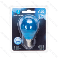 Żarówka LED G45 E14 4W niebieska w blistrze 1 sztuka do dekoracji