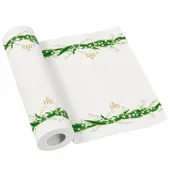 Bieżnik papierowy Airlaid Komunia IHS konwalie, 0,4 x 24m