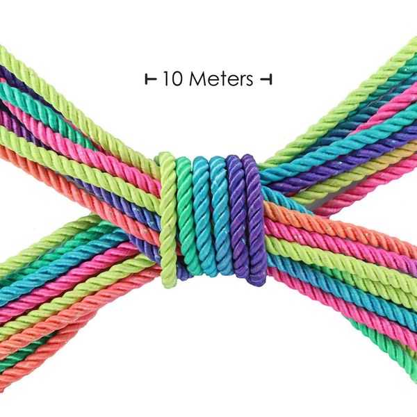 Polyester Bondage Rope - 32.8 Ft / 10 M - Multicolor Bright zdjęcie 2