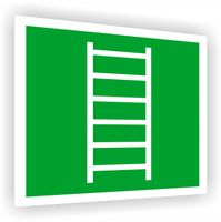 Tabliczka ewakuacyjna z nadrukiem 10x10 cm Drabina ewakuacyjna